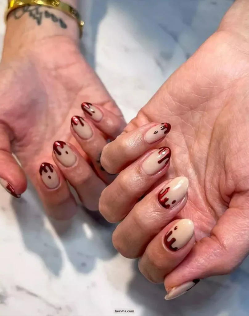 Chrome Blood Nails