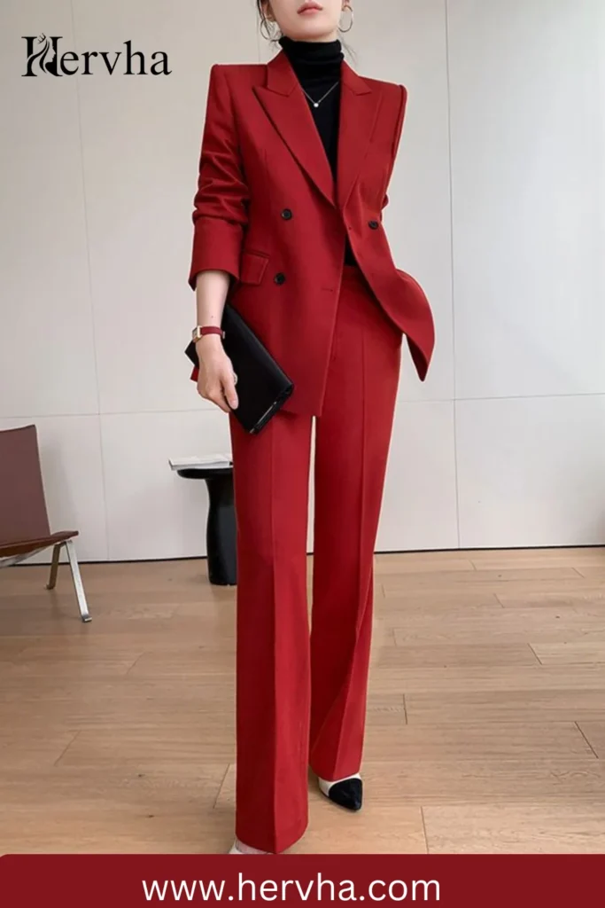 The Cherry Red Power Suit