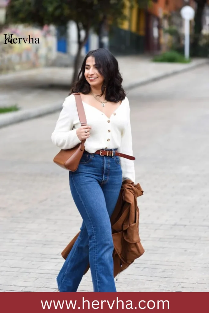 Cropped Cardigan and Flats