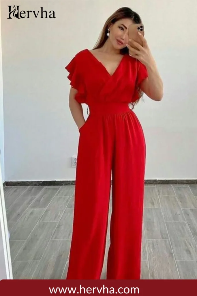 Evening Jumpsuits in Red