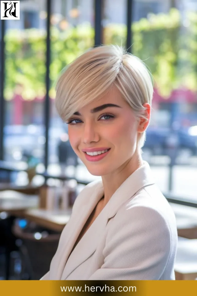 Slicked-Back Short Hair