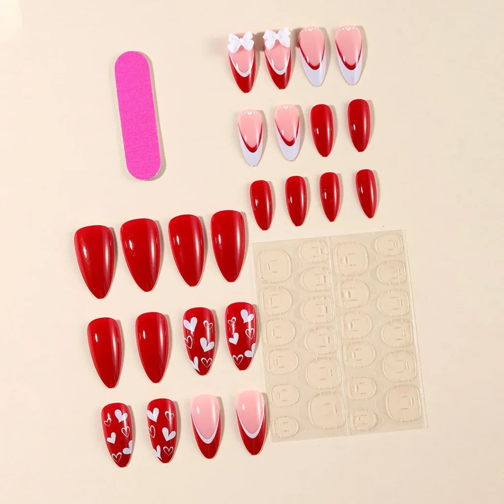 Choose Red Press-On Nails for Valentine’s Day