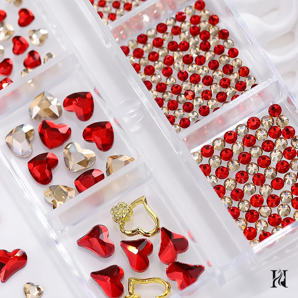 Use the Heart Nail Charms for a Stunning Valentine’s Look