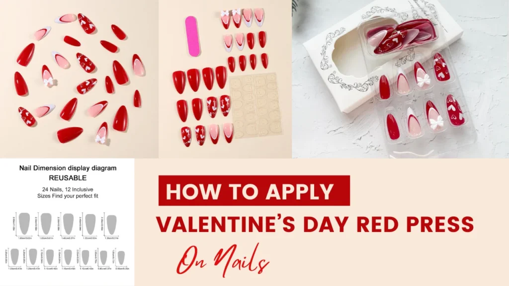 Valentine’s Day Red Press-On Nails