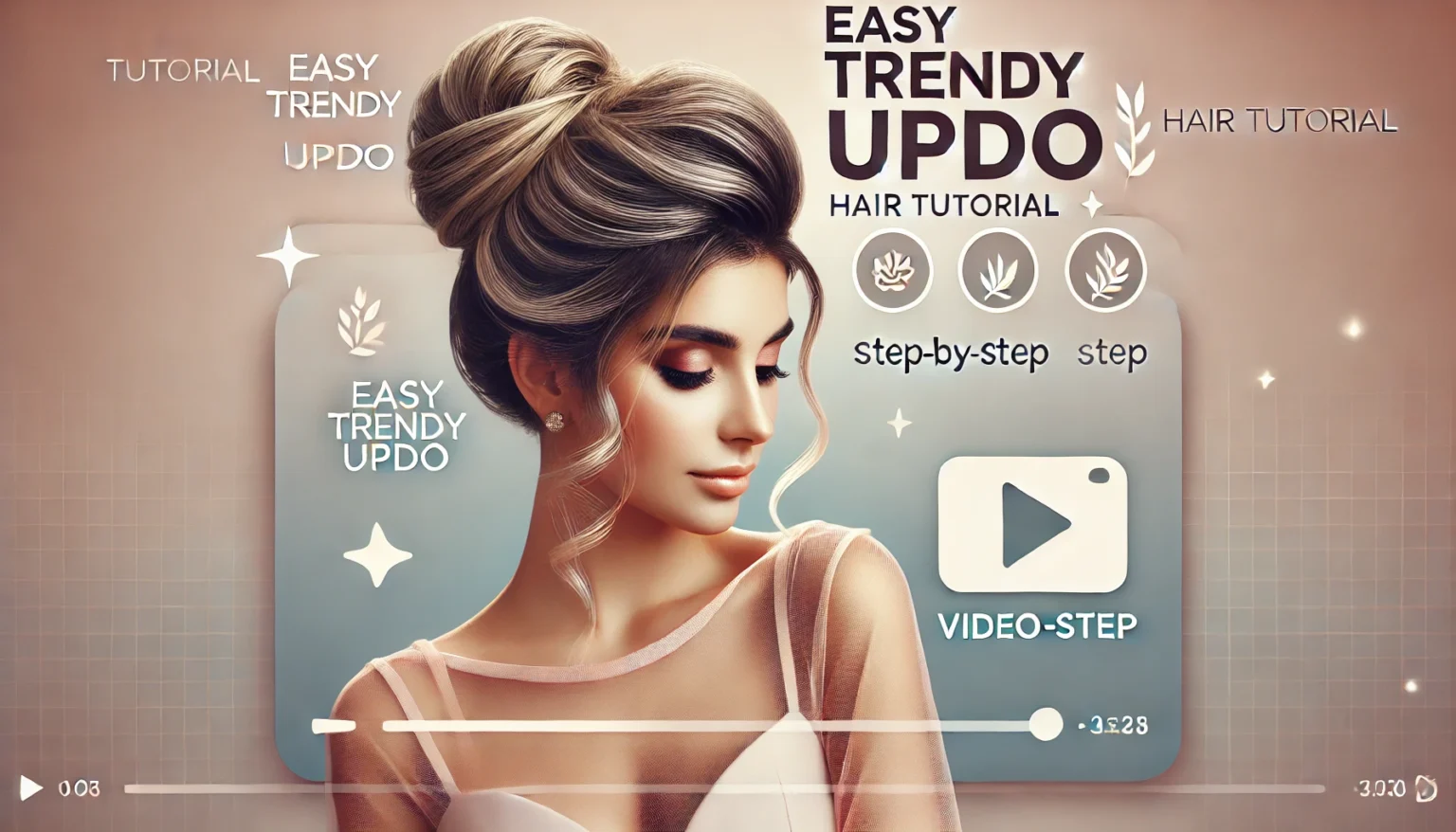 Step-by-step tutorial for a trendy updo Hairstyle